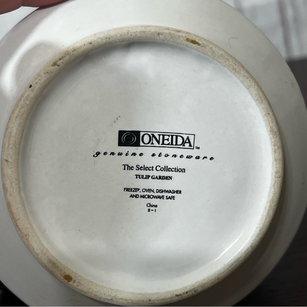 Oneida Tulip garden Floral Ceramic Sugar Bowl vintage collectible - Picture 6 of 6
